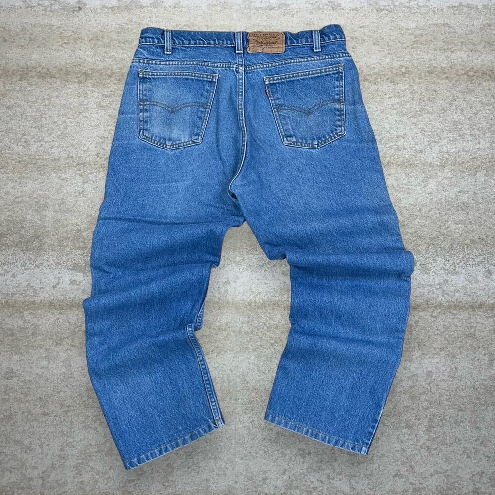 Vintage 90s Orange Tab Levis Jeans 508 36x28 Regular Straight Medium Wash USA